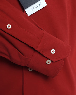 Emanuel Berg Modern Fit Solid Red 4Flex Stretch Shirt