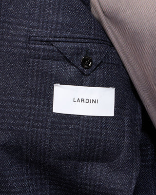 Lardini Navy Fine Tweed Glencheck Iconic Fit Soft Sport Jacket Navy / Blue / Grey 1 5031