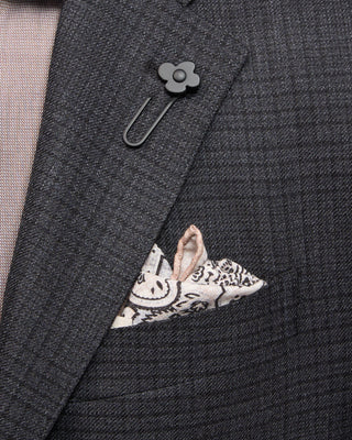 Lardini Tonal Check Iconic Fit Soft Stretch Sport Jacket Navy / Blue / Grey 2 5043