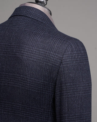 Lardini Navy Fine Tweed Glencheck Iconic Fit Soft Sport Jacket Navy / Blue / Grey 5029