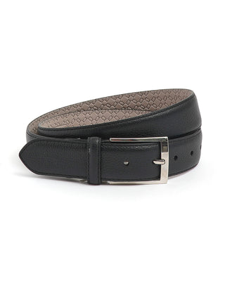 Leyva Black Leather Strapless Grain Cowhide Dress Belt