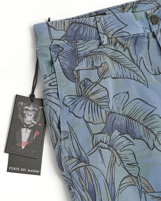 Mason's 'Eisenhower' Tropical Leaf Cotton Stretch Shorts