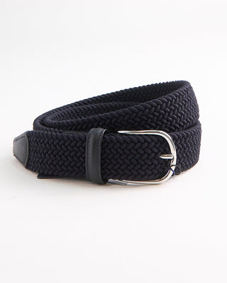 Andersons Signature Braided Stretch Navy Cotton Belt Navy / Navy  2
