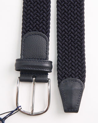 Andersons Signature Braided Stretch Navy Cotton Belt Navy / Navy  3