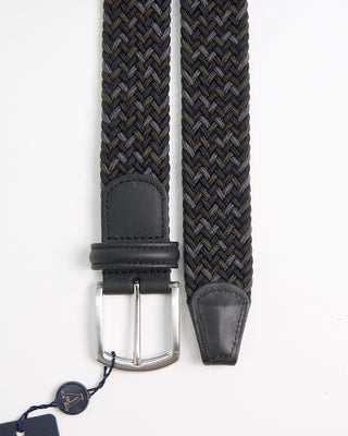 Andersons Signature Braided Multicolour Stretch Belt Navy / Blue / Olive 1