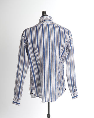 Orian Watercolour Stripe Linen Shirt 
