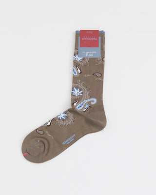 Marcoliani Floral/Paisley Print Socks Coffee 1 3