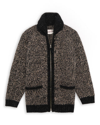 Outclass Black/White Marl Zip Cardigan Grey 7 4936