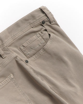 Alberto Khaki Tan 'Pipe' Soft Twill Pants