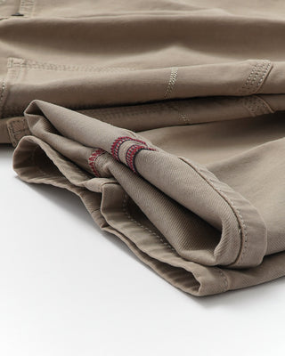 Alberto Khaki Tan 'Pipe' Twill 5-Pocket Pants