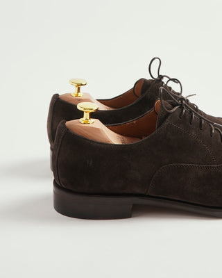 Berwick Chocolate Suede Cap Toe Oxford Dress Shoe
