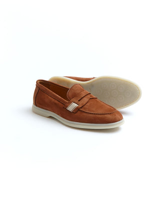 Camerlengo Copper Morbidone Nubuck Leather Loafers