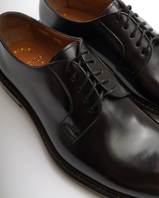 Doucal's Polished Leather Deep Brown Burnish Derby