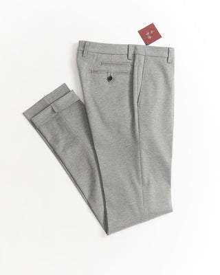 Echizenya Lightweight Grey Heather Cotton Jersey Slim Pants, Made in Japan