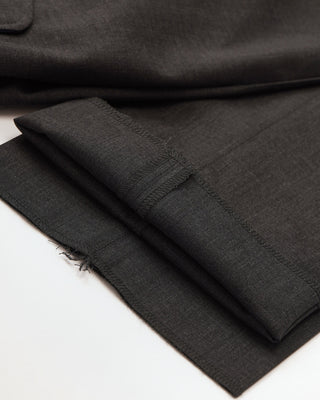 Echizenya Charcoal Grey 'Combat Wool' Washable Wool Dress Pant