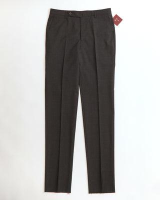 Echizenya Charcoal Grey 'Combat Wool' Washable Wool Dress Pants