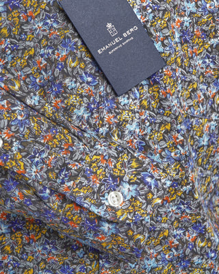 Emanuel Berg Lightweight Cotton Floral Print Shirt 