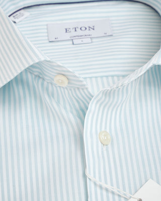 Eton Mint Bengal Stripe Oxford Contemporary Shirt 