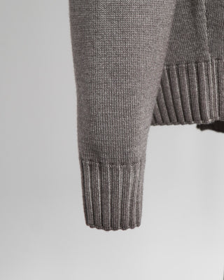 Frosted Merino Wool 7 Gauge Full Zip Cardigan