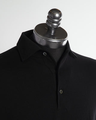 Long Sleeve Crepe Cotton Polo