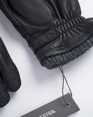 Hestra Black Elk Leather 'Utsjo' Primaloft Lined Gloves