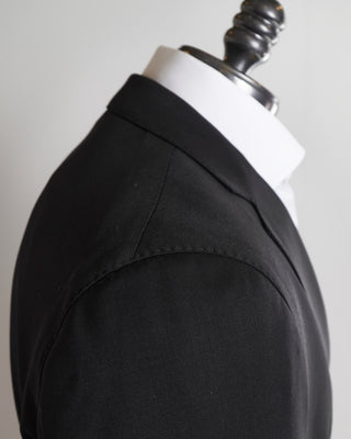 L.B.M. 1911 'Essential' Solid Black Wool Stretch Sport Jacket