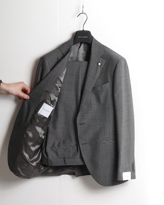 Luigi Bianchi Mantova Vitale Barberis Canonico Grey Nailhead Suit