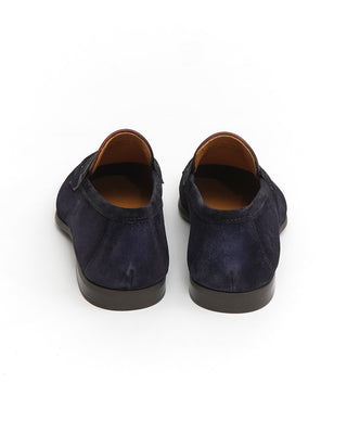Magnanni 'Daniel' Navy Suede Leather Loafers