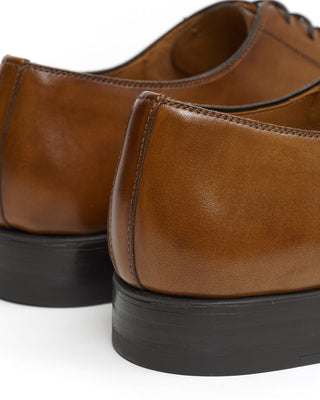 Magnanni 'Harlan' Tobacco Brown Leather Dress Shoes with Rubber Flex Soles