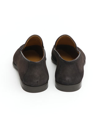 Magnanni 'Lecera' Brown Suede Loafers with Rubber Flex Sole