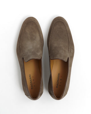 Magnanni 'Lecera' Caramel Suede Loafers with Flex Sole