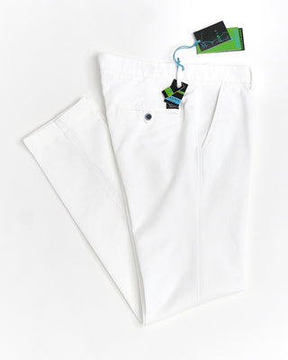 Mason's 'Torino' White Jersey Signature Twill Pants