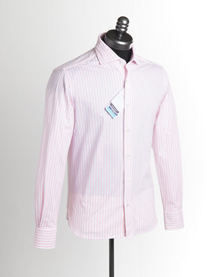 Orian Active Stretch Pink Striped Shirt