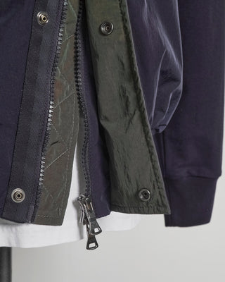 Paul & Shark Navy Cotton Hybrid Full Zip Jacket