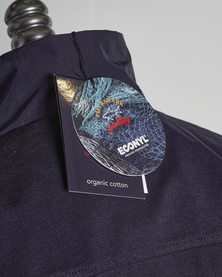 Paul & Shark Navy Cotton Hybrid Full Zip Jacket