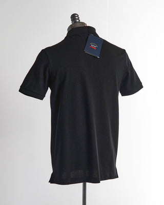 Paul & Shark Black Organic Cotton Piqué Polo Shirt