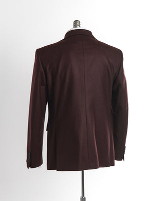 Tagliatore Super 100's Solid Burgundy Flannel Suit Back