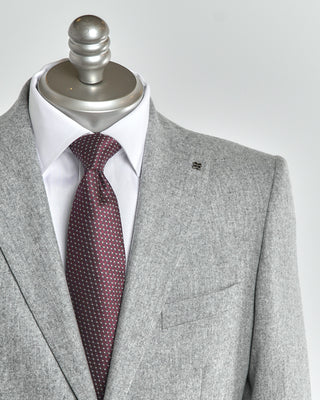 Tagliatore Light Grey Wool Flannel Suit