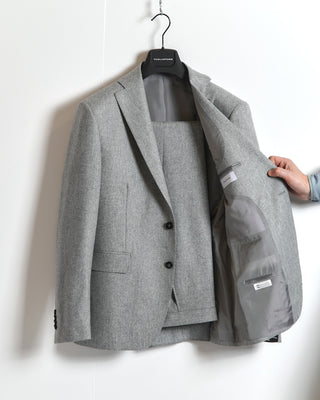 Tagliatore Light Grey Super 100s Wool Flannel Suit