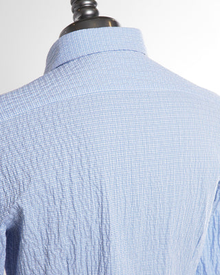 Textured Mini Check Shirt / Blue