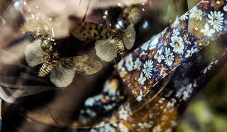 Close up image of pattern on Orian shirt