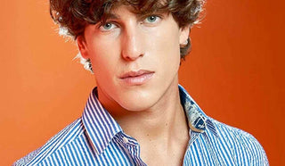 Image of man wearing a shirt from Tintoria Mattei