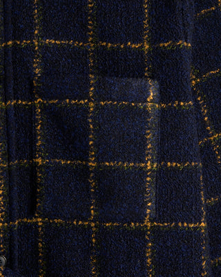 Portuguese Flannel Vega Wool Blend Windowpane Overshirt 4023