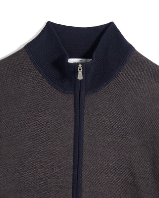 Gran Sasso Birdseye Zip Sweater 1373