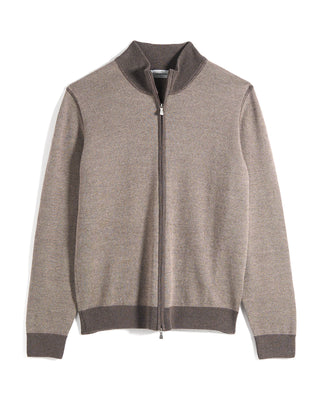 Gran Sasso Birdseye Zip Wool Sweater 1386