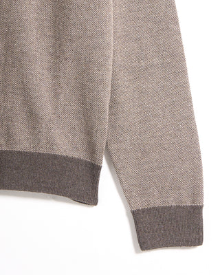 Gran Sasso Birdseye Zip Wool Sweater 1388