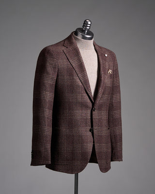 Luigi Bianchi Mantova Ferla Baby Alpaca Check Sport Jacket 1547