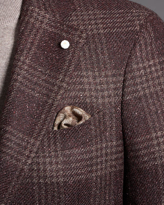 Luigi Bianchi Mantova Ferla Baby Alpaca Check Sport Jacket 1550