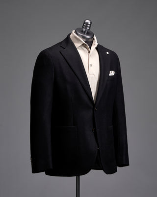 Luigi Bianchi Mantova Hybrid Hooded Black Blazer 4533