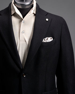 Luigi Bianchi Mantova Hybrid Hooded Black Blazer 4534